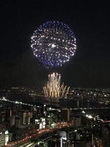 大阪サロンから見る花火